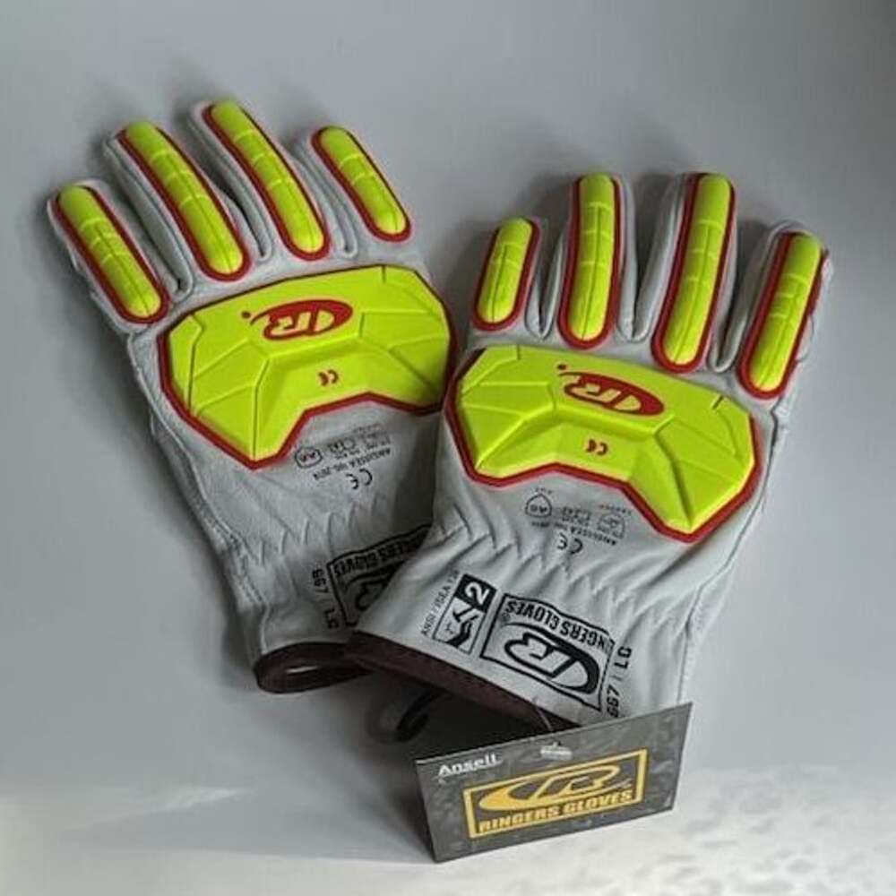 Ringers Gloves 667 R-Hide Goatskin Leather Impact Protection Work Gloves